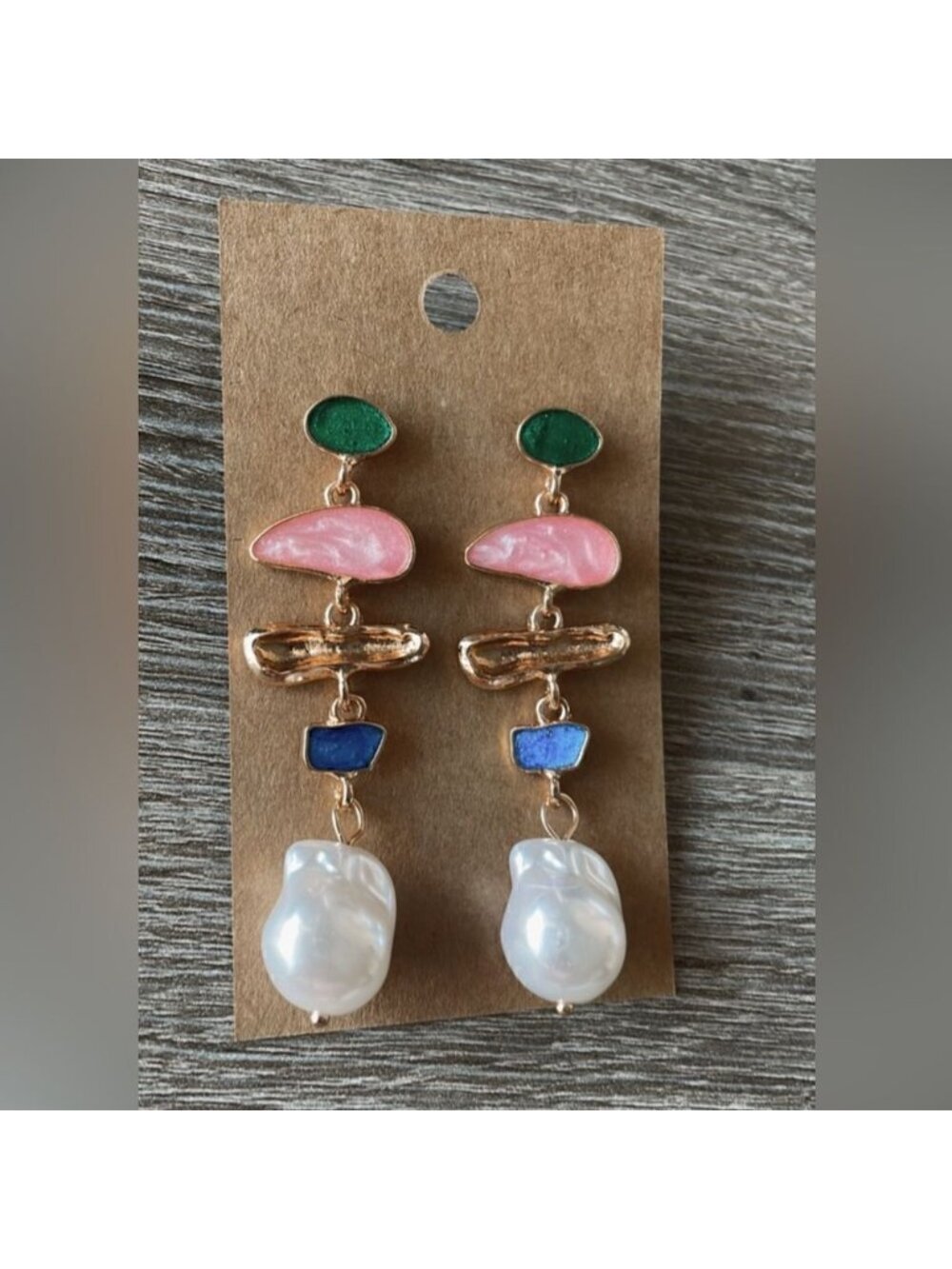 Pearl earring drops A339 - Picture 5 of 5